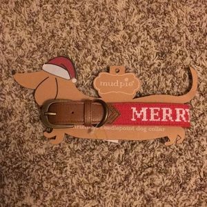 Festive Needle Point Dog Collar